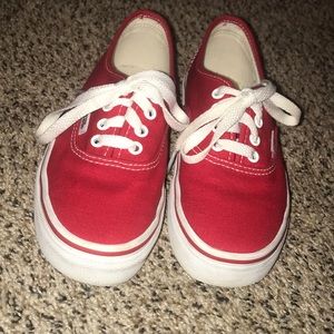 Kids red vans size 1.5